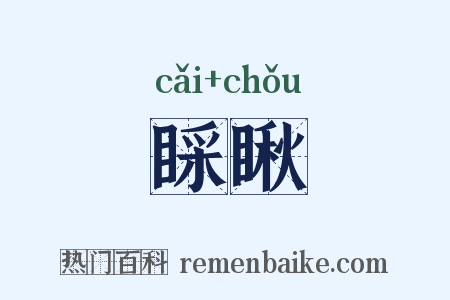 睬瞅是什么意思的图片
